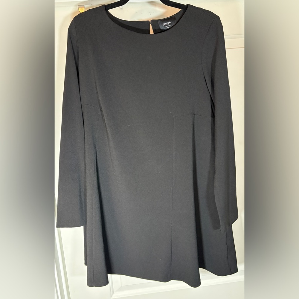 Nasty Gal Classic Black Long Sleeve Dress Shift Dress